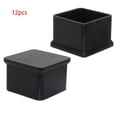 thumbnail image 1 of Paquete de 12 tapas de 40 x 40 mm (4,0 x 4,0 cm), negras, patas de silla, mesa, silla, suelo, forma cuadrada, silicona duradera, 1 of 5