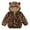 Brown, variant on GYRATEDREAM Toddler Girls Boys Fleece Hoody Jacket Zip Up Teddy Coat Warm Winter Outwear 2-7T