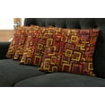 thumbnail image 5 of Ambesonne Abstract Throw Pillow Cover 4 Pack, Colorful Trippy Square, 20", Multicolor, 5 of 5