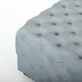 thumbnail image 4 of Thaurin Modern Glam Button Tufted Velvet Ottoman, Ligt Gray and Dark Brown, 4 of 8