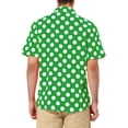 thumbnail image 3 of INSPIRE CHIC Men's Summer Polka Dots Shirt Button Down Short Sleeves Pattern Shirts XL Green, 3 of 6