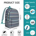 thumbnail image 5 of Bohemian Chic Backpack for College, Unisex Boho Style Bookbag with Multiple Pockets, Large Capacity University Backpack for Girls Boys, Excellent Gift Choice, 5 of 5