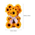 thumbnail image 3 of OULII Cute Bear Figurines Bear Statue Orange Plush Toy Gift for Friends 1Set, 3 of 7