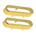 thumbnail image 2 of 2 piezas de cubiertas para pastillas de guitarra, latón, instrumento musical, cubiertas abiertas para pastillas individuales Oro, 2 of 9
