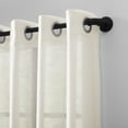 thumbnail image 2 of Archaeo Slub Textured Linen Blend Grommet Top Curtain, 52"x63", Ivory, 2 of 8