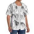 thumbnail image 4 of Honeii 's German Shepherd Dog for men's short-sleeved button-up collared shirt featuring a pocket, perfect for beach vacations, and travel adventures., 4 of 5