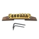 thumbnail image 4 of Puente ajustable con rodillos, selletas de rodillos, juego de base de palisandro para guitarra eléctrica de jazz con tapa arqueada. dorado, 4 of 8