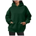 thumbnail image 2 of Essentials Hoodies for Women 2025 Oversized Basic Plain Hoodie with Pockets Hooded Sweatshirt Women Pullover, 2 of 6
