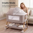 thumbnail image 3 of HARPPA 3-in-1 Baby Bassinet Bedside Sleeper, Khaki, 3 of 9