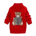 thumbnail image 1 of Chandail d'Hiver pour Garçon Fille Cartoon Bear Tricoté Col Bas, 1 of 7
