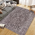 thumbnail image 5 of Area Rugs for Living Room Bedroom, Large Washable Rug, Vintage Floral Boho Non Slip Low Pile Carpet Indoor Dining Room Kids Room Brown 2 * 6 ft, 5 of 9