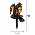 thumbnail image 2 of Medieval Gothic Winged Guardian Solar Garden Light, Dragon Resting On Carved Skull Sculpture Stake, Solar Charged Waterproof Lamp for Halloween Haunted Courtyard Fall Lawn Decoration, 2 of 5