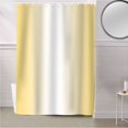 thumbnail image 5 of Fabric Shower Curtain Ombre Abstract Gradient Lemon Yellow and White Shower Curtains with 12 Hooks Waterproof Machine Washable Bath Curtains for Bathroom, 36 x 78in, 5 of 6
