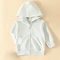 thumbnail image 6 of Toddler Baby Outwear Long Sleeve Hooded Pocket Zipper Solid Color Jacket Windproof Long Sleeve Coats for Girls Boys, 6 of 7