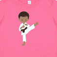 thumbnail image 4 of Inktastic African American Boy, Karate Pose, Black Belt Boys Baby T-Shirt, 4 of 5