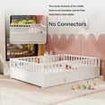 thumbnail image 5 of Bellemave Full Size Floor Bed with Door and Fence,Full Montessori Floor Bed with Guardrails, Wooden Toddler Floor Bed without Bed Slats, Easy Assembly, White, 5 of 10
