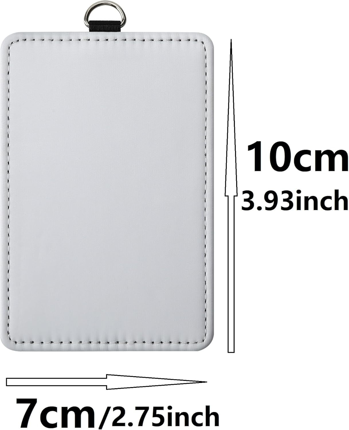 30 Pack Sublimation Blank Clear Genuine Leather ID Badge Holder DIY Heat Transfer Print Vertical ID Card Holders for Badges Waterproof Name Tag Holders for Coach Office Employees Students