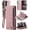 Elegant Rose Pink, variant on for Samsung Galaxy S23 Plus/ S23+ Case, 【RFID Blocking】 for Samsung S23 Plus Wallet Case Women Men, PU Leather Magnetic Flip Strap Zipper Card Holder Phone Case for Galaxy S23 Plus, Black