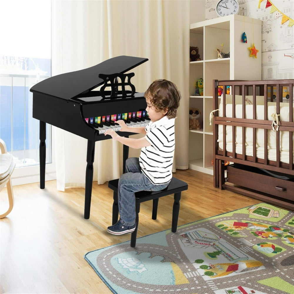 Kids Classic Piano 30 Keyboards with Music Stand, Music Rack & Stool