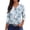 A003-Light Blue, variant on Womens Tops Dressy Casual 3/4 Sleeve Tee Tops Henley Neck Button Down Graphic Print Half Sleeve Blouse Tshirts