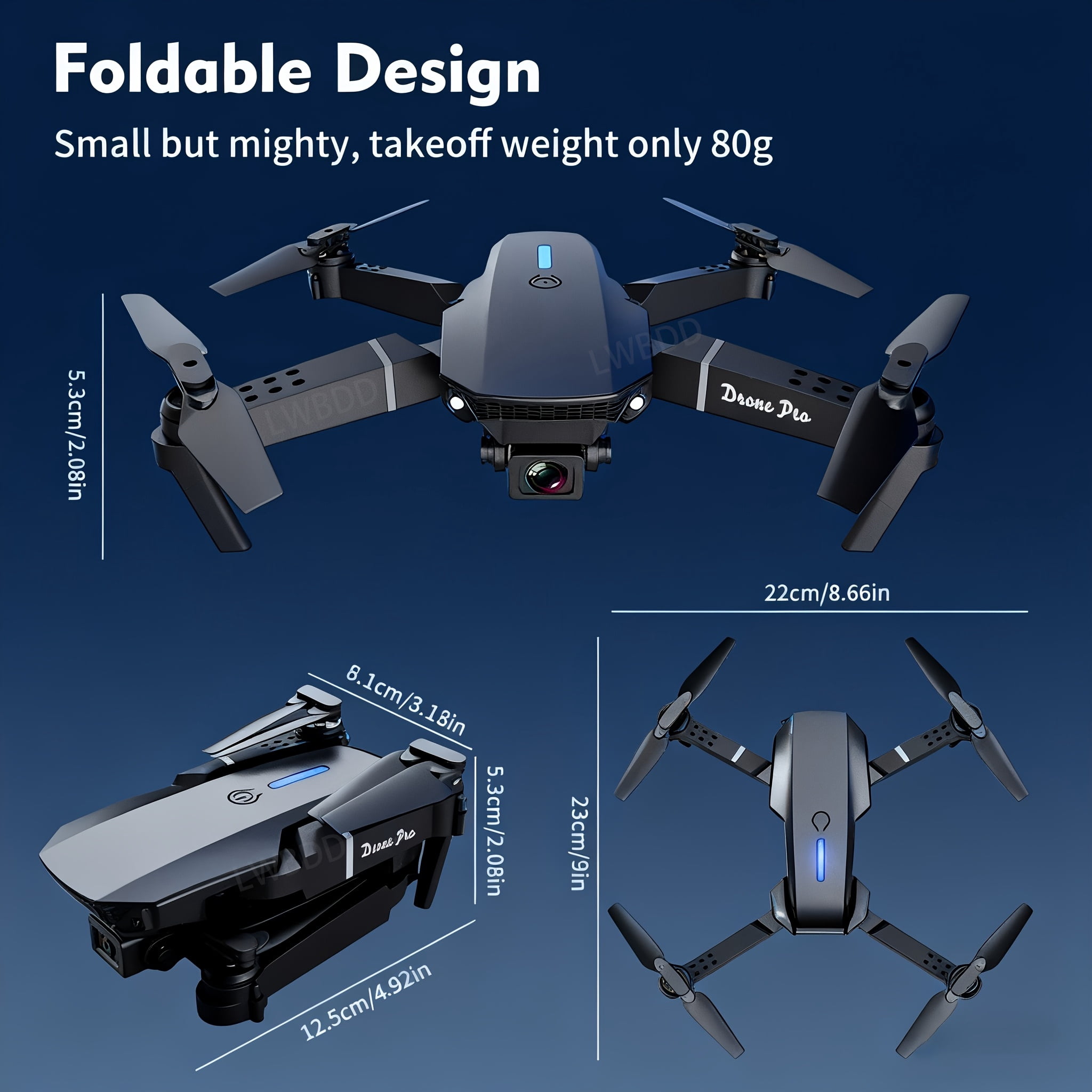 E88 Folding Drone with Camera: Brushless Motor, 15 Min Flight, Remote Control for Beginners & Premium Users