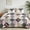 Floral Plaid 08, variant on Davulos Plaid Patchwork Quilt for Twin Bed,2 Pieces Reversible Microfiber Summer Bedspread Coverlet Bedding Set for All Season(1 Quilt,1 Pillow Shams)