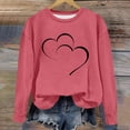 thumbnail image 1 of Qiopertar Mode Femmes T-Shirt à Manches Longues Col Rond Imprimé Chandail en Molleton Blouse Hauts Offres de la Semaine Liquidation à Moins de 5$ jusqu'à 90 % de Réduction, 1 of 4