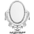 thumbnail image 1 of Table Desk Standing Mirror Plastic Glass Silver 1Set 11.4x8.7in, 1 of 8