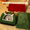 thumbnail image 4 of Vggrvlo Christmas Large Dog Bed Dog Bed Medium Size Dog Cute Kitten Bed Mattress Cartoon Ultra Soft Plush 13"x11.8"x12.6", 4 of 6
