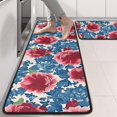 thumbnail image 2 of Kitchen Rugs Sets Of 2,Pioneer Flower Floral Print Pattern Anti Fatigue Kitchen Mat Rugs Non Slip Washable,Decorative Kitchen Floor Mats for Kitchen,Sink,Laundry,17"x47"+17"x47", 2 of 5