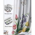 thumbnail image 6 of Spring Easter Blackout Curtains for Bedroom 45 Inch Length 2 Panels Set, Country Bunny Chick Floral Butterflies Watercolor Thermal Energy Saving Window Treatment Curtains Blackout Drapes 52"x45", 6 of 8