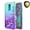 Teal/Purple, variant on LG Aristo 4 /4 Plus Phone Case, with [Tempered Glass Protector Included] Liquid Floating Glitter Quicksand Bling with Spot Diamond Cover - Green/Red