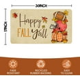 thumbnail image 3 of Fall Door Mat Outside,Buffalo Plaid Pumpkin Football Welcome Mat for Front Door,Thanksgiving Autumn Indoor Outdoor Rugs,Happy Fall Y''all Doormat for Farmhouse Home Porch Decorations 30" x 17", 3 of 6