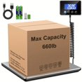 thumbnail image 3 of Shipping Scale, 660lbs Heavy Duty Digital Postal Scale for Packages, 0.35oz High Accurate Postage Scale for Small Business, Luggage, Home Use, 13.39*11.02in, 3 of 8