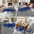 thumbnail image 5 of Navy Blue Cement Gray Area Rugs 6'x9', Washable Small Throw Rugs for Kitchen Dining room, Modern Abstract Art Blue Indoor Outdoor Rug Non-Slip Low Pile Carpet Runner Reversible Floor Mats, 5 of 8