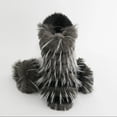 thumbnail image 2 of Faux Fur Boot For Women Furry Fluffy Comfy Plush Warm Outdoor Mid-Calf Boots with Round Toe, 2 of 6