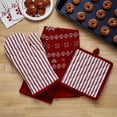 thumbnail image 5 of SKL Home Snowflake Winter Oven Mitt & Pot Holder Set, 5 of 5