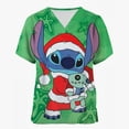 thumbnail image 4 of Uniforme de enfermera de hospital con cuello en V para mujer de Lilo&Stitch, ropa de Disney, regalo de Navidad, camiseta con bolsillo, uniforme, 4 of 5
