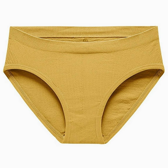 asjyhkr Womens Underwear Middle Waist Butt Lifting Seamless Brief Solid Color Comforty Breathable Stretch Ladies Panties
