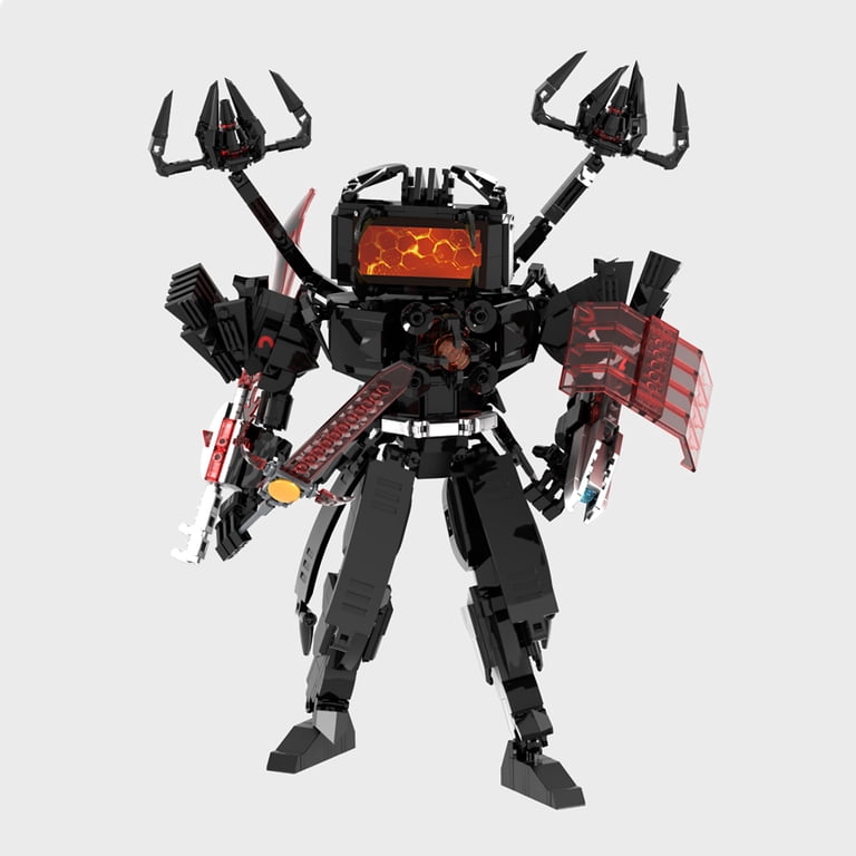 Zanyzo 722PCS Upgraded Shield Blackened Titan TV Man Building