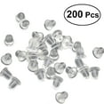 thumbnail image 1 of 200 Pcs Dos Transparents en Plastique pour Boucles d'Oreilles (Blanc), 1 of 3