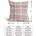 thumbnail image 5 of Easter Plaid Pillow Covers 18x18 Set of 2 Pink Green Buffalo Checkered Print Spring Holiday Tartan Decorative Pillowcases Seasonal Outdoor Farmhouse Throw Cushion Case Decor for Couch Sofa Bed, 5 of 6