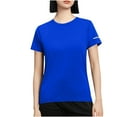 thumbnail image 3 of Gifts for Mom! lcziwo Women's Short Sleeve T-Shirts Quick Dry Athletic Running Workout Tees Shirts Summer Training Yoga Rash Guard Tops Blue XXXXL, 3 of 5