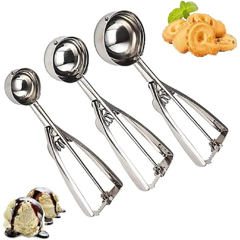 3pc STAINLESS STEEL ALAZCO COFFEE MEASURING SCOOP 1/8 CUP - Kitchen Baking  Cooki