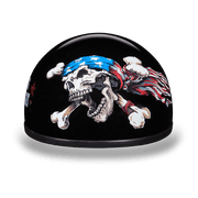 Daytona Helmets Slim Line Skull Cap D.O.T. Approved Half Shell Motorcycle Helmet
