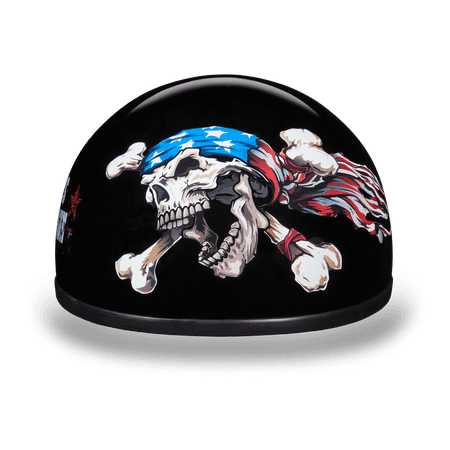 Daytona Helmets Slim Line Skull Cap D.O.T. Approved Half Shell Motorcycle Helmet