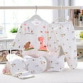 thumbnail image 2 of Ketyyh-chn99 Baby Boy Clothes 0-3 Months 5PCS Newborn 0-3M Boys Girls Baby Cotton Clothes Tops Hat Pants Suit Outfit Sets Onesize A,One Size, 2 of 2