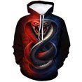 thumbnail image 2 of Rebaike Yin Yang Inspired Dual Snake Hoodie Unisex Gothic Streetwear Red Black Serpent Graphic Pullover Sweatshirt Dark Aesthetic Balance Fire Ice Fantasy 3D Print Hoodie, 2 of 8