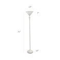 thumbnail image 3 of Elegant Designs 1 Light Torchiere Floor Lamp with Marbleized White Glass Shade, 3 of 8