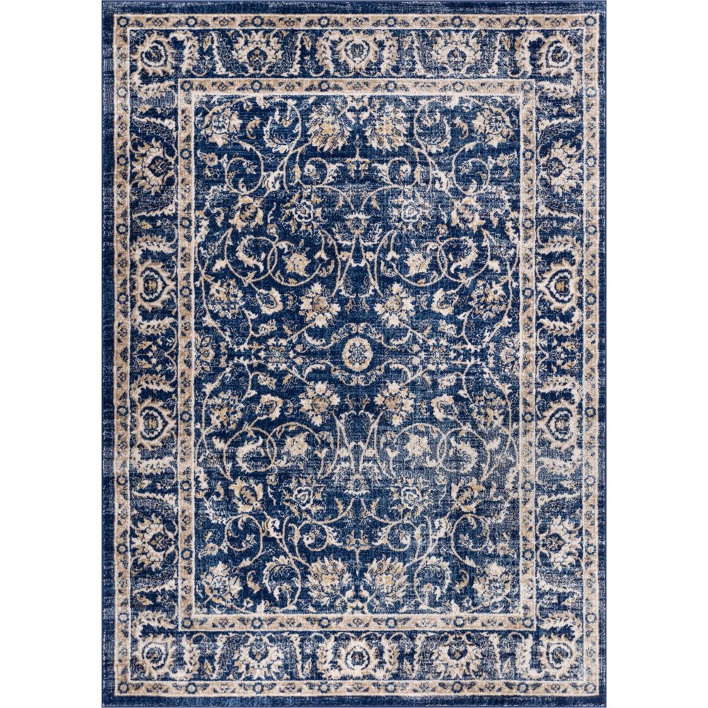 Well Woven Amba Sonoma Traditional Distressed Blue Area Rug Walmart